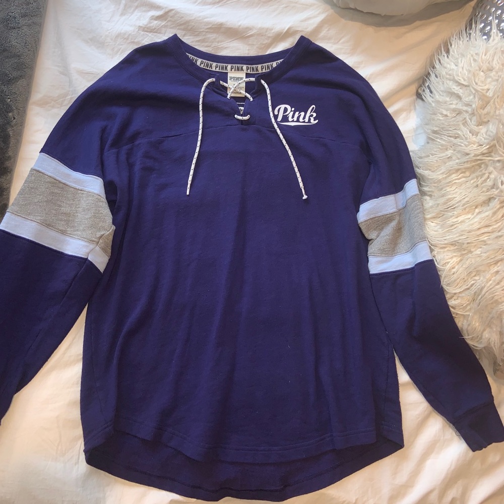 PINK blue/purple comfy long sleeve M